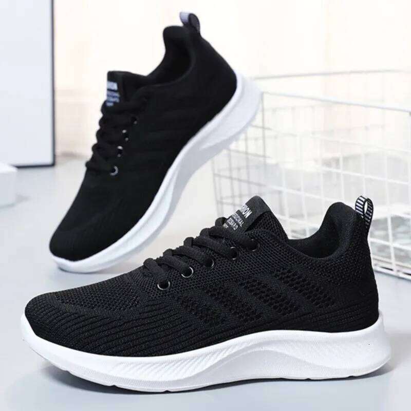 Litfun Women's Casual Sports Fashion Female Soft Bottom Sneakers Breathable Mesh Running Leisure Light Flats Shoes