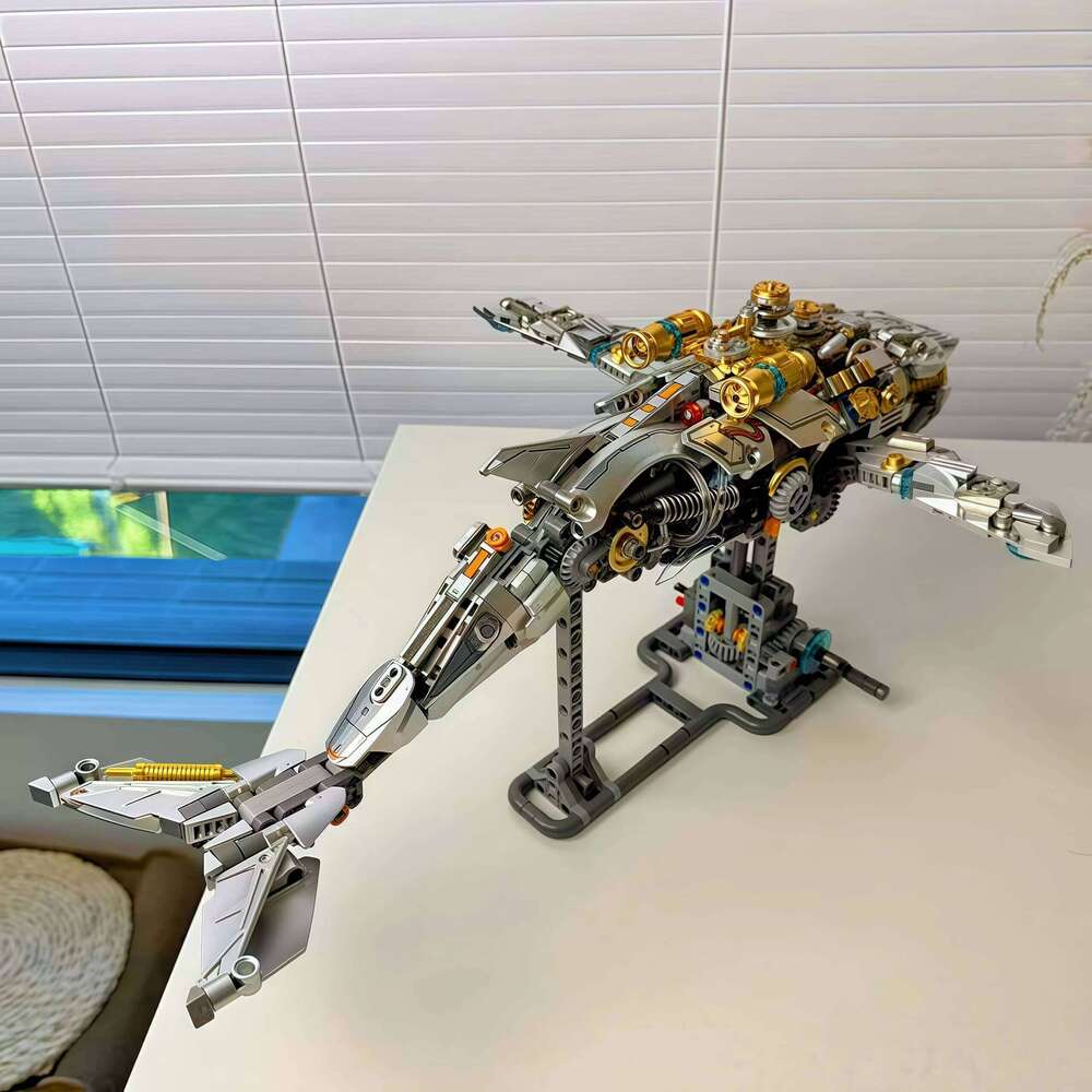 MOC Mechanical Whale Building Block Model Ornaments Educational Assembled Toys for Children's Kid Holiday Gifts Z260306