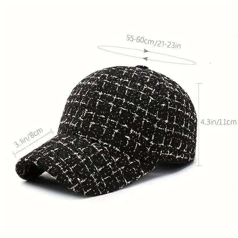 Vibrant Golden Plaid Baseball Cap - Elegant Solid Color Dad Hat with Lightweight Adjustable Design, Perfect for Golf, Sun Protec Y260304