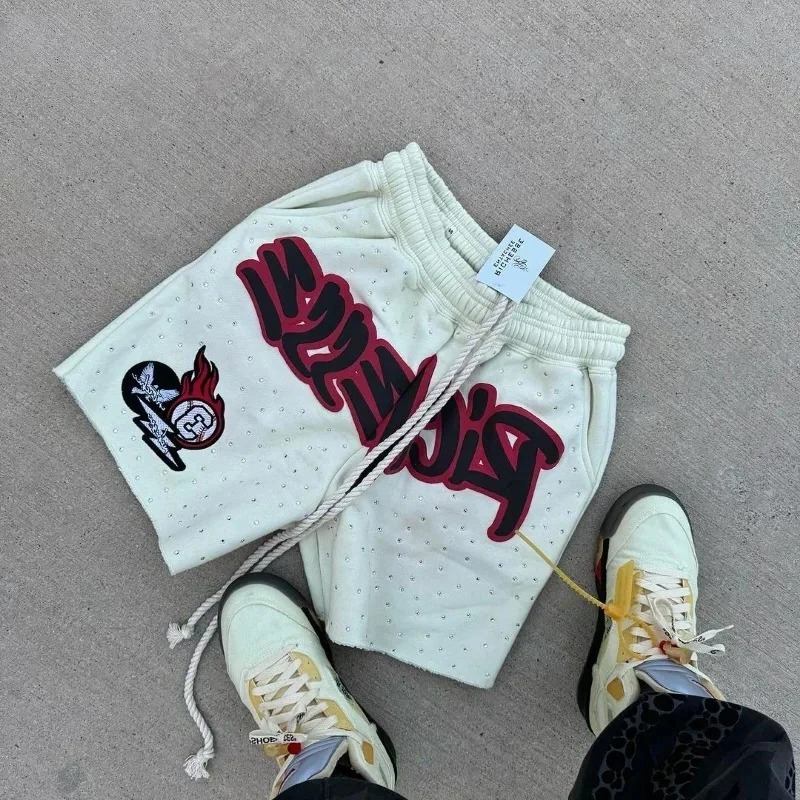 Y2K Harajuku Mens Shorts Letter-printed Sweatpants Fashion Quick-drying Shorts Street Hip Hop Breathable Loose Unisex Shorts 260306