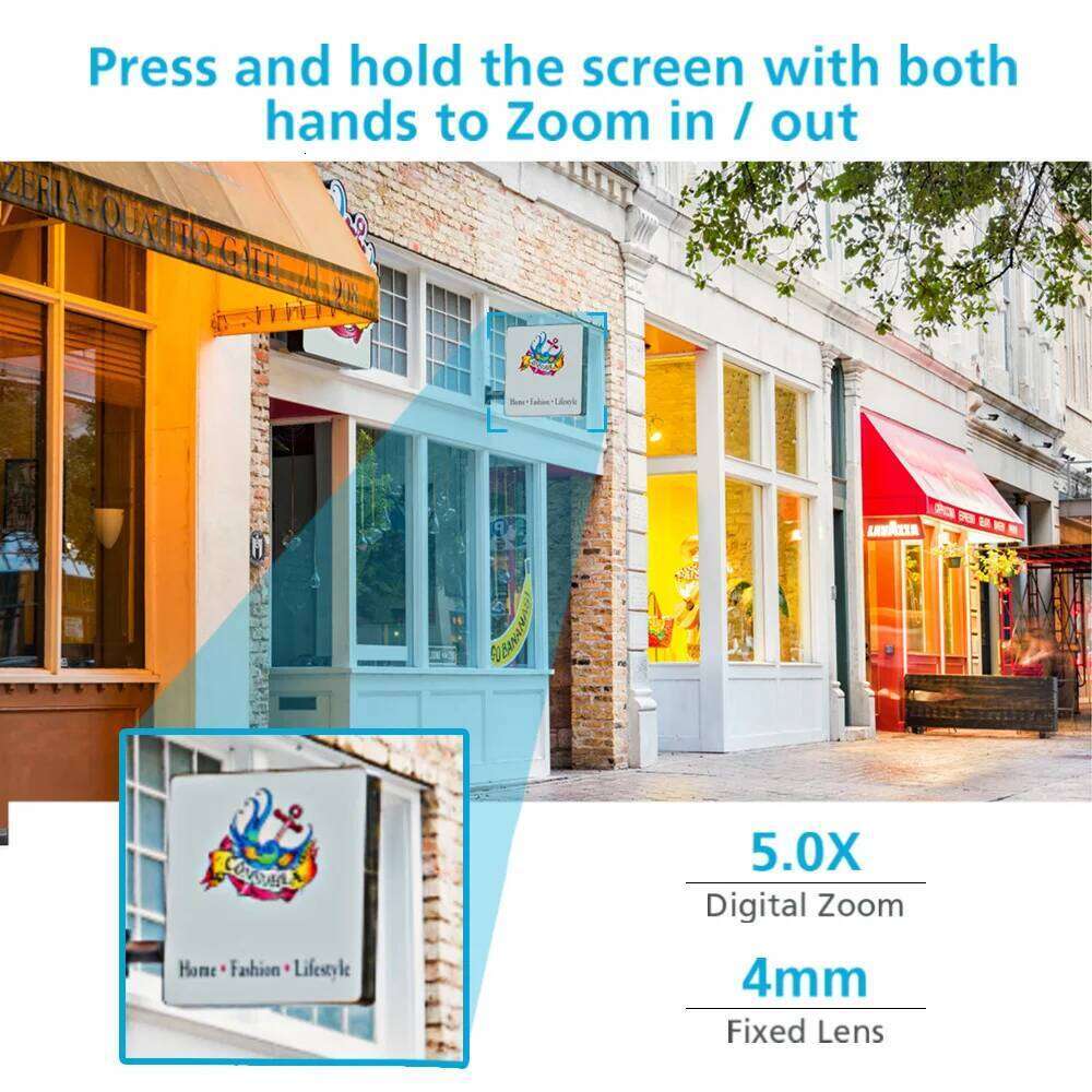 4K 8MP Security 5X Zoom Lens Dual Screen Outdoor WiFi Home Protection 6MP IP PTZ CCTV Video Surveillance Camera 26W0306