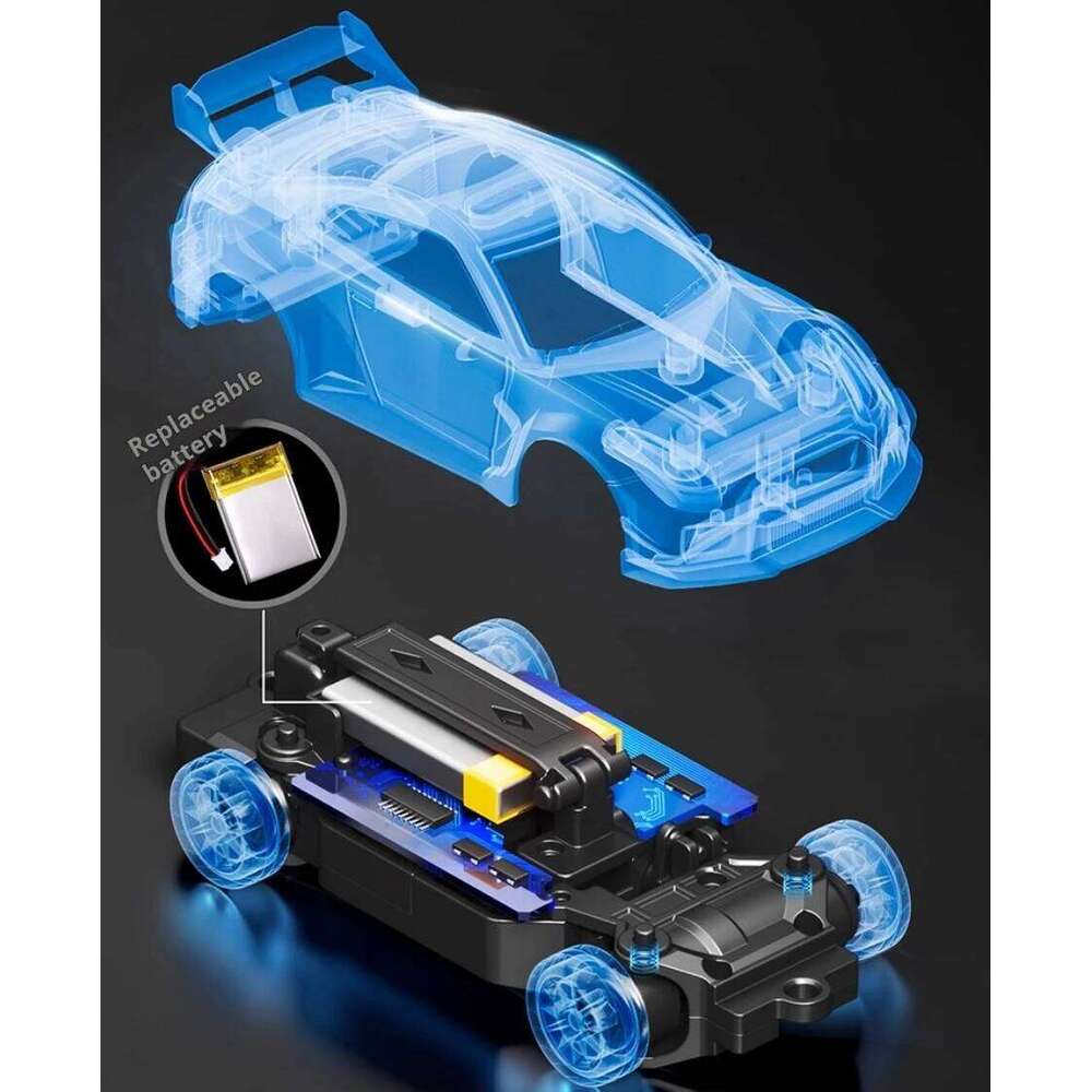New 1:43 Scale Remote-Controlled Toy Car RC Four-Wheel Drive Drift Alloy Vehicle with Built-In Gyroscope Ideal Holiday Gift C260305