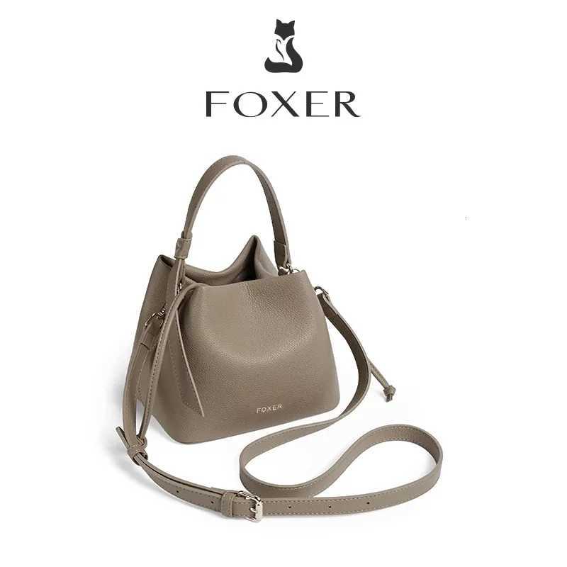 FOXER Womens Top-handle Bucket Bag 2026 New Trendy Hot Selling Fashion Versatile Female Shoulder Crossbody Bag Purse H260306
