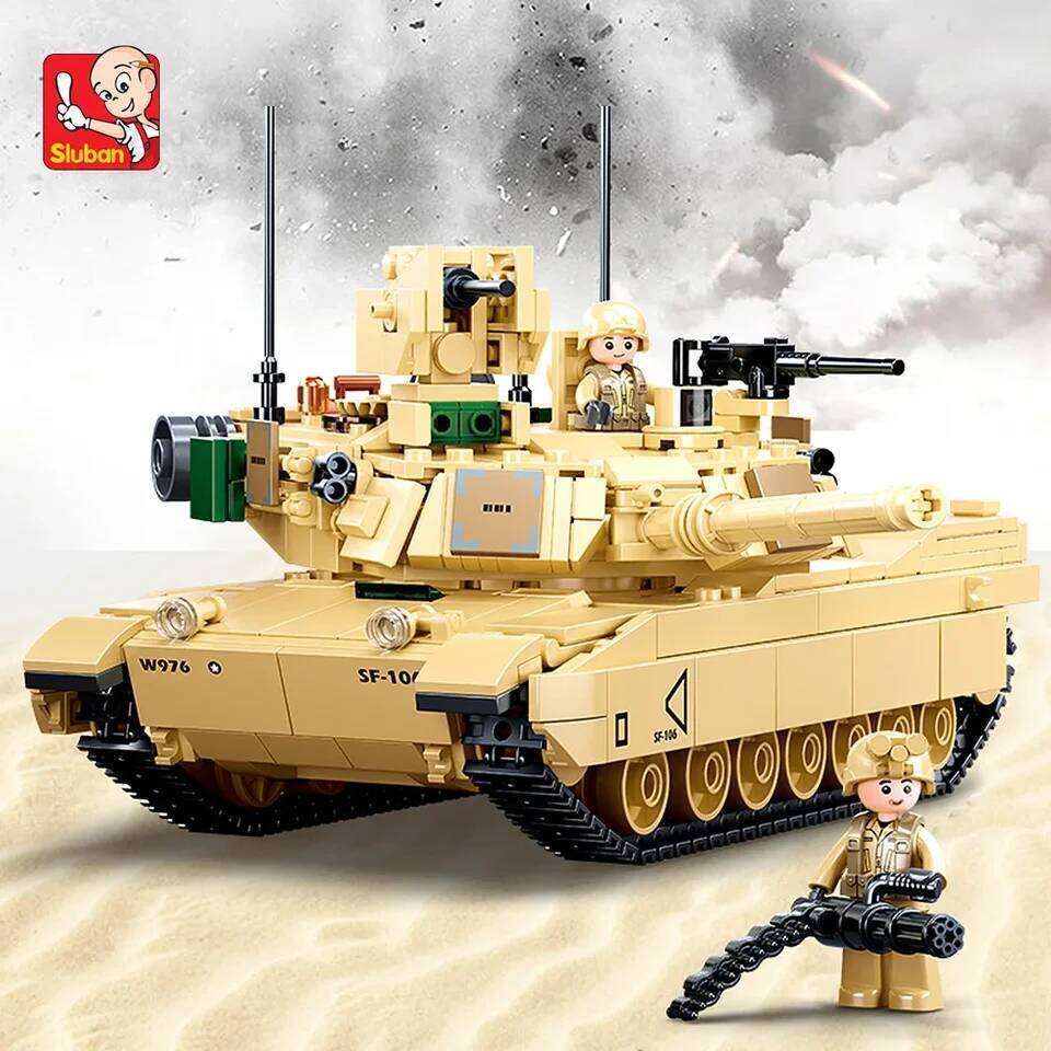 781PCS Military Series Block Toys, M1A2 Tank Model Creative DIY Toy Assembled Building Blocks Kit Z260305
