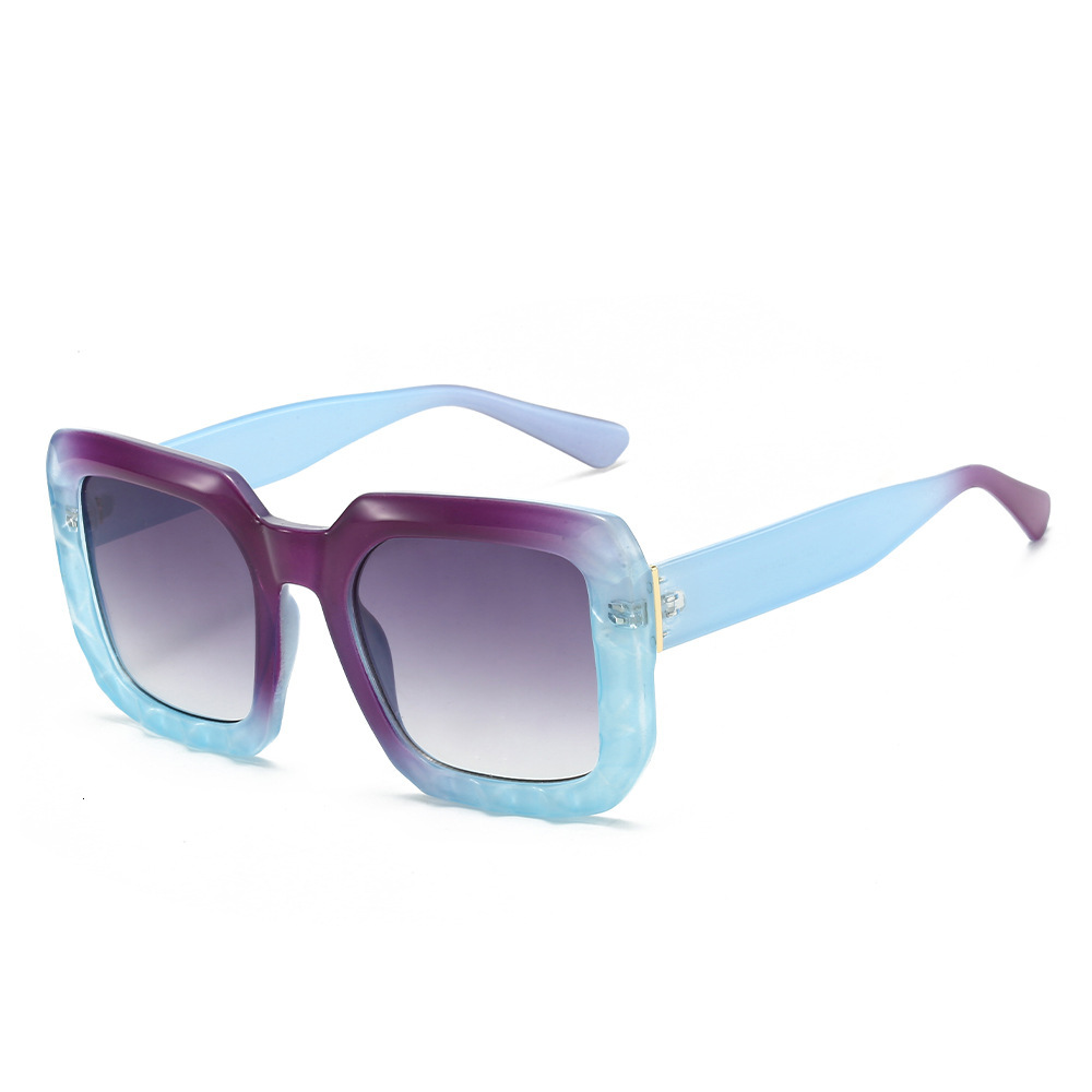 Cool European and American Personalized Square Simple Trendy Sunglasses Wholesale in Stock Non-Prescription Glasses