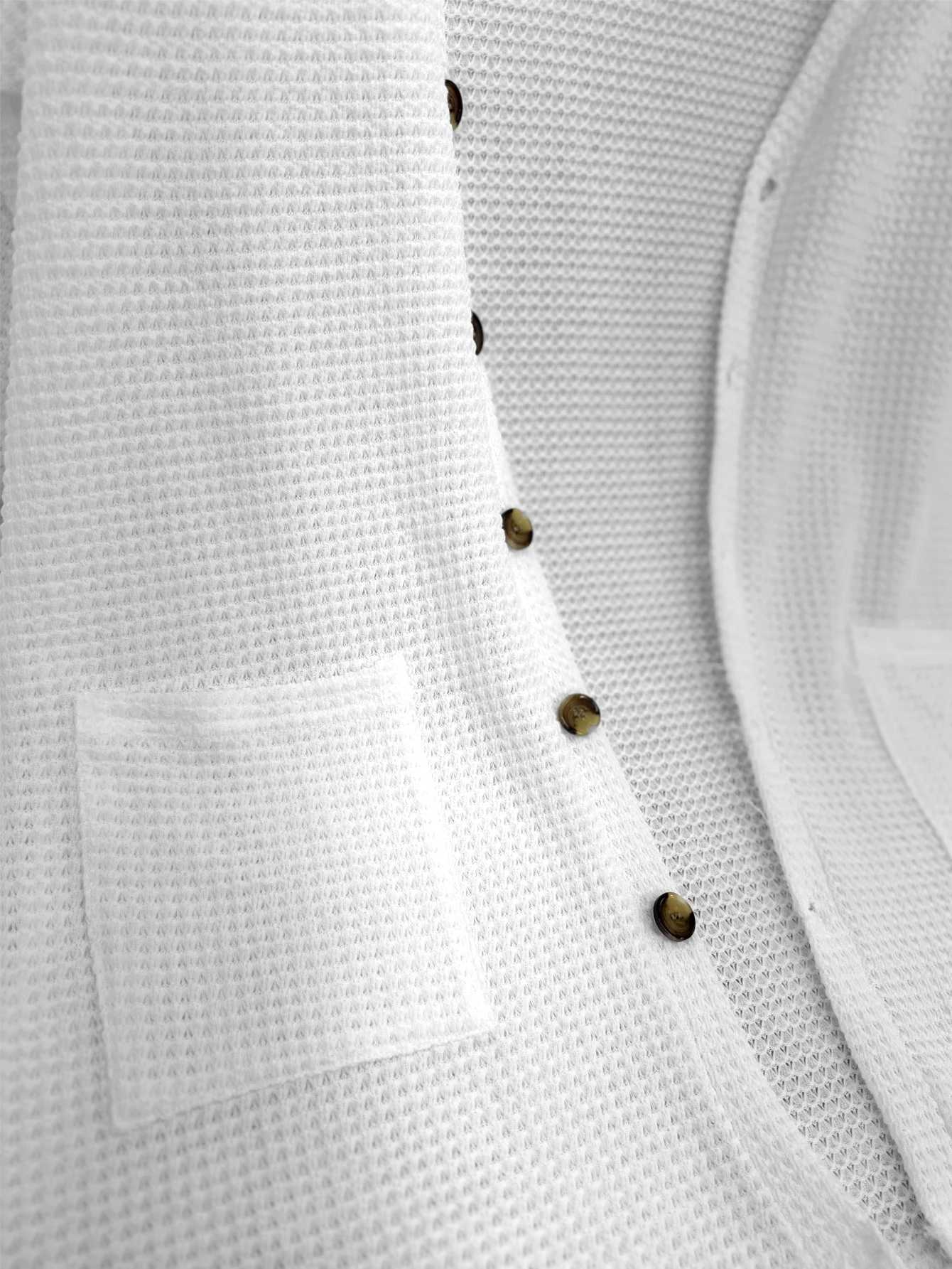 Plus size solid color v-neck cardigan casual long sleeve button front cardigan suitable for spring and autumn M260306