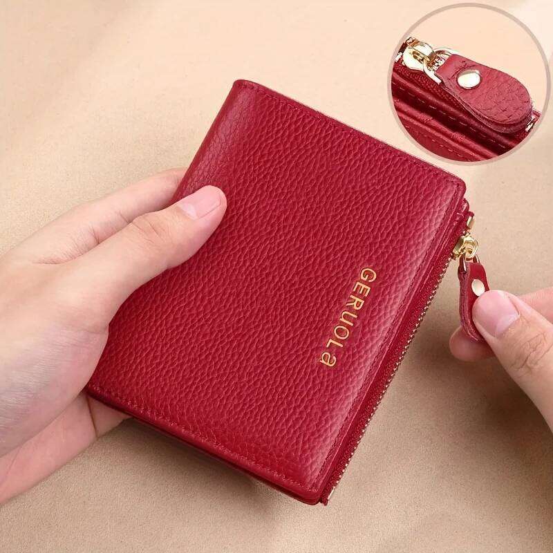GERUOLA Wo's RFID Blocking Wallet - Slim Lightweight 2-in-1 Zippered Card Holder & Coin Purse, Foldable Compact Design with Mult C260304