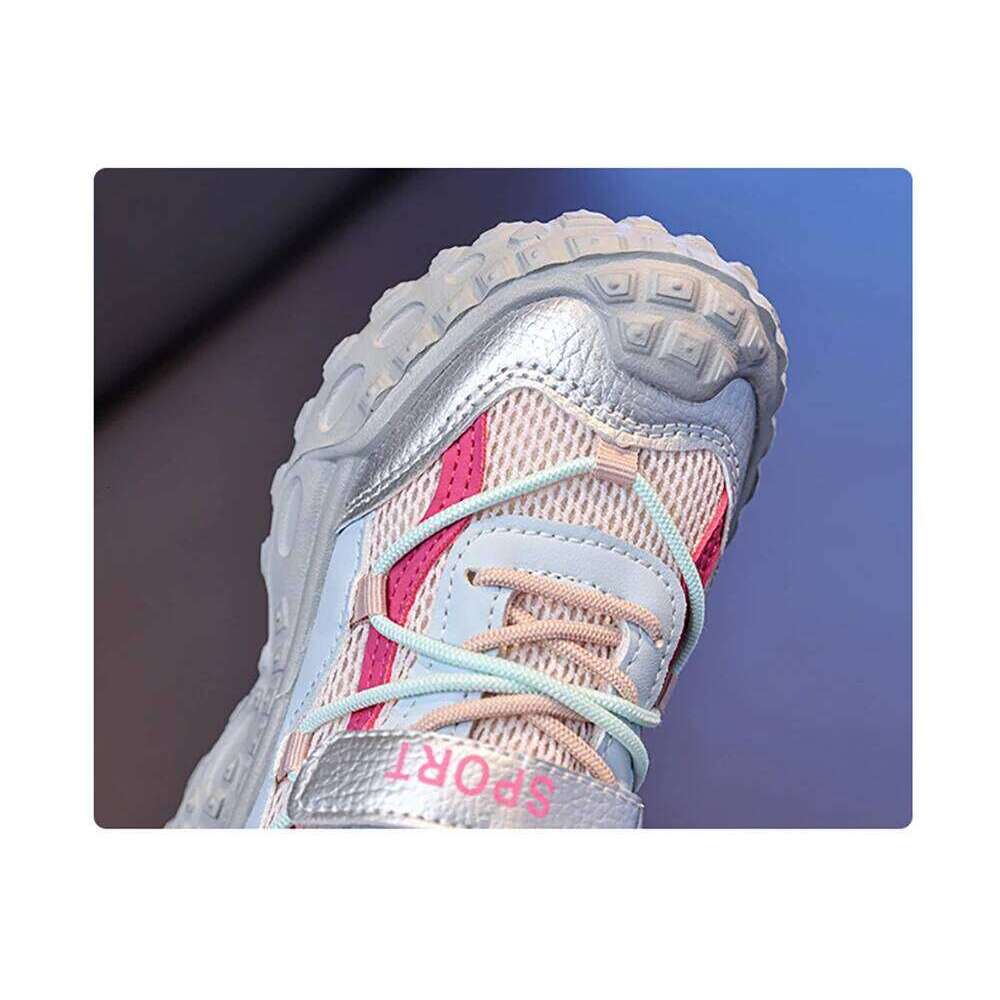 Spring Sport For Children PU Leather Waterproof Teenager Kid's Trend Fashion Boy's Girl's Running Shoes Sneakers 26Y0304