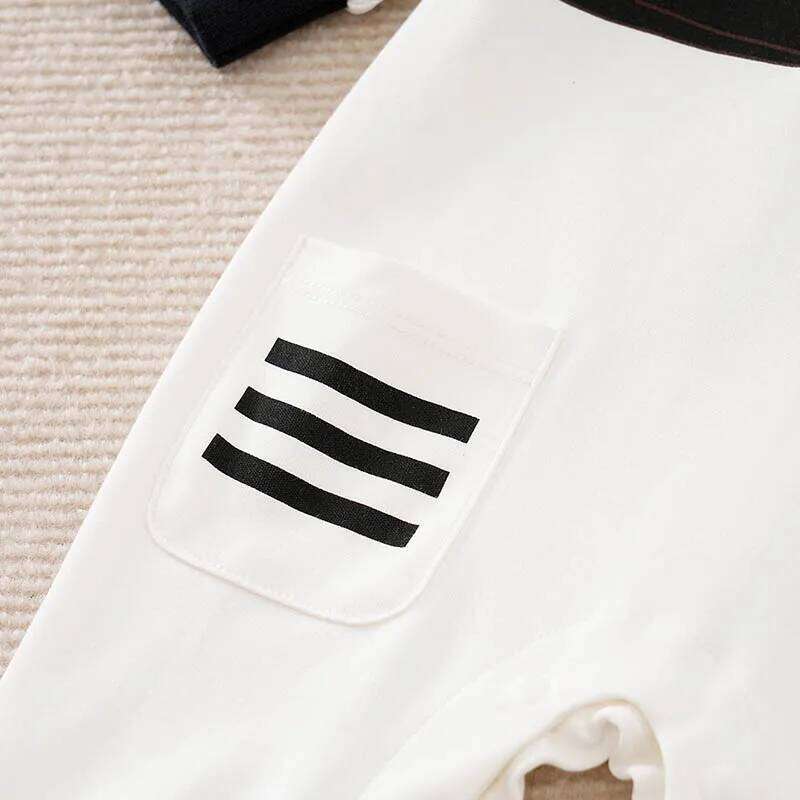 Newborn Baby Boy Long sleeves clothing 0-18 Months one-piece White cotton fashion for Astronaut Print Infant Casual Jumpsuit Z260306