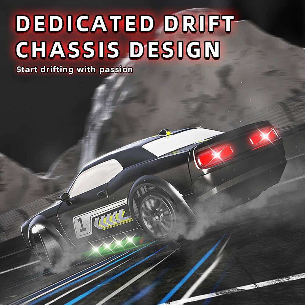 Teeggi 2.4G RC CAR With LED Light 4WD Remote Control Drift Cars Professional Racing Toys for Children Gifts VS GTR Model AE86 C260305