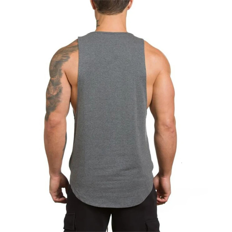 Cotton Breathable Sleeveless T-Shirt Gym Fitness Bodybuilding Training Clothing Mens Running Sport Solid Color Muscle Tank Tops 260306