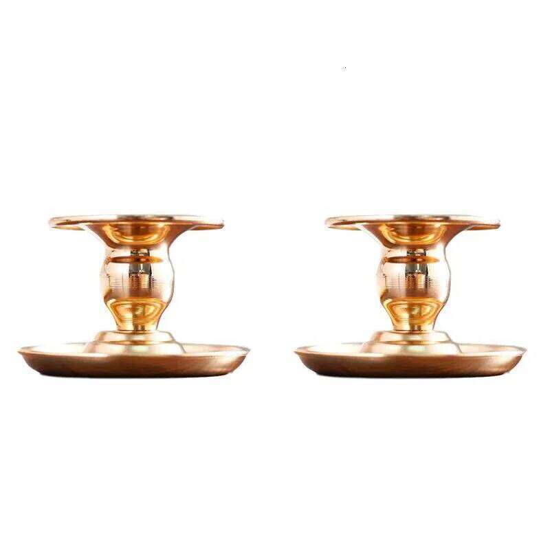 PEANDIM Votive Gold Candle Holder Exquisite Home Table Decoration Candlestick 2pcs/lot XJ260305