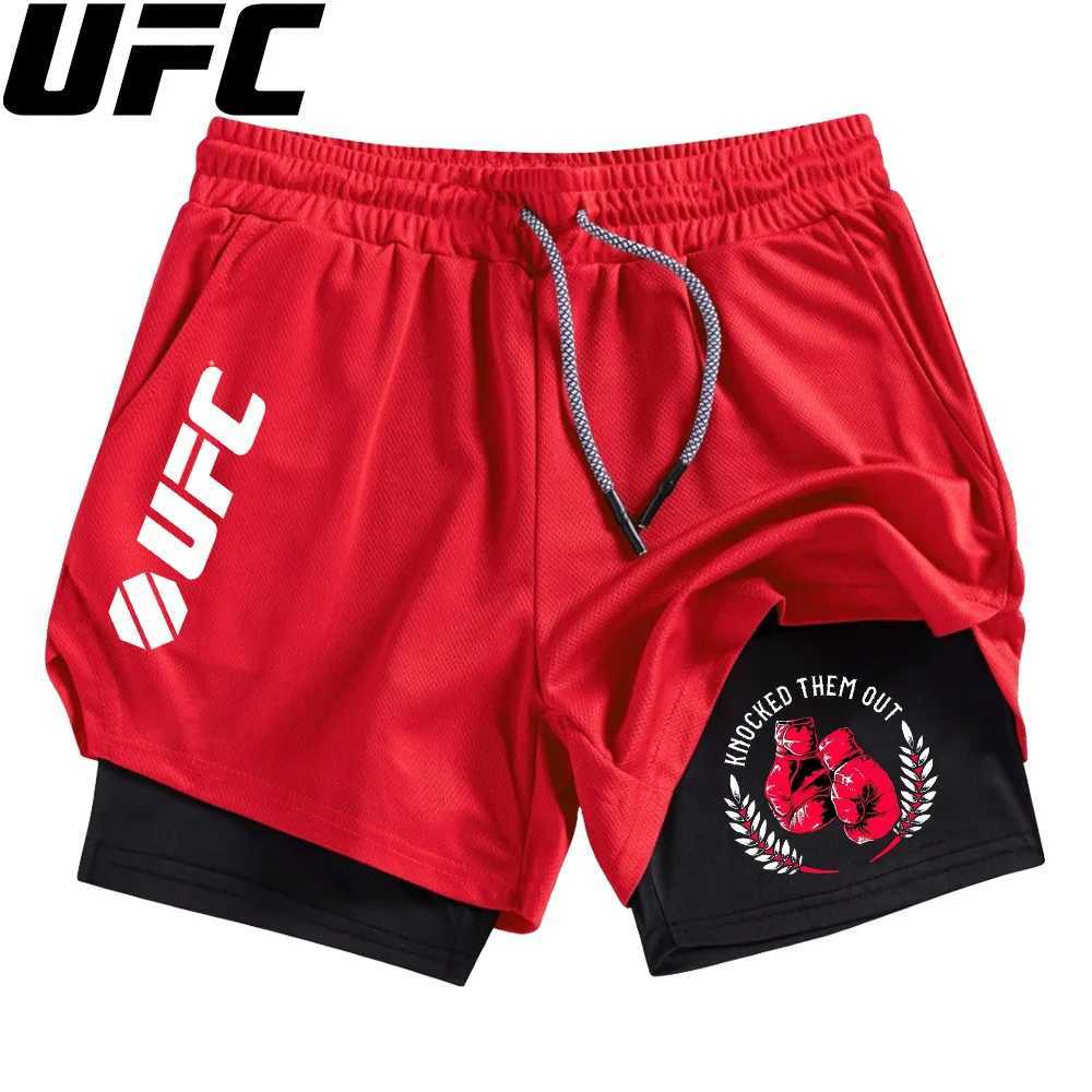 Men Running Shorts Summer Sportswear Double-deck Short Pant 2 In 1 Training Workout Clothing Male Gym Fitness Sport Shorts X260306