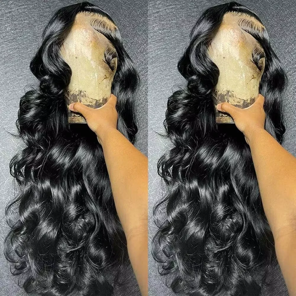 Peruvian Soft Hair Body Wave Lace Front Wigs Human Hair 220 Density Transparent Lace Frontal Wigs For Women 13x6 13x4 Human Hair Wigs