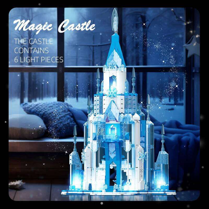 732PCS Ice Snow Blocks Fairy Tale Princess Magic Castle Building Model Bricks Children's DIY Toy Holiday Gift Z260305