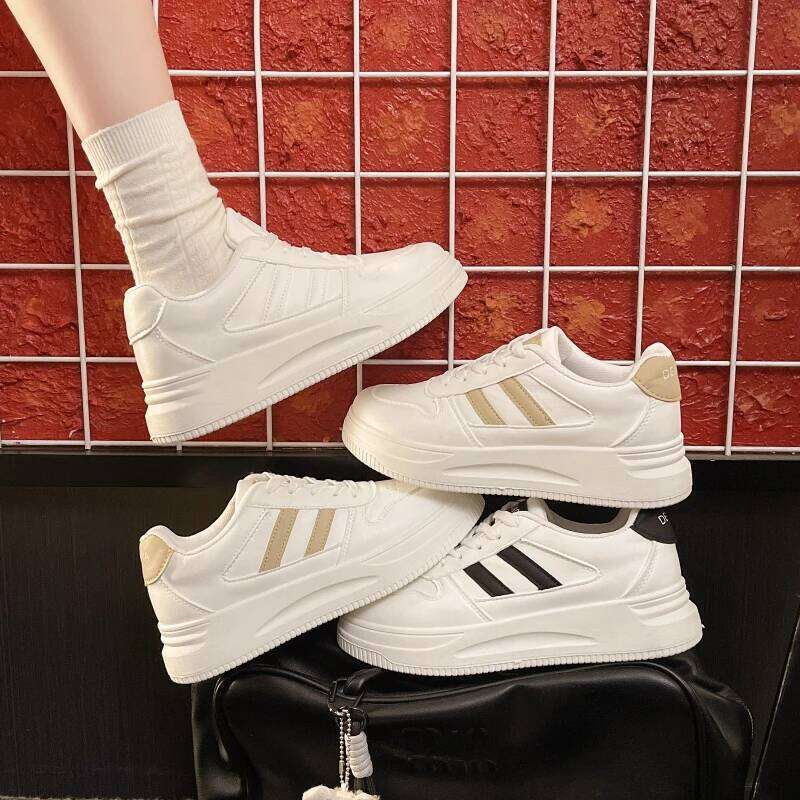 2026 New Women's Fashion Casual Shoes Outdoor Anti-Slip Wear-Resistant Sports Thick Soles Lacing Low-Top Sneakers