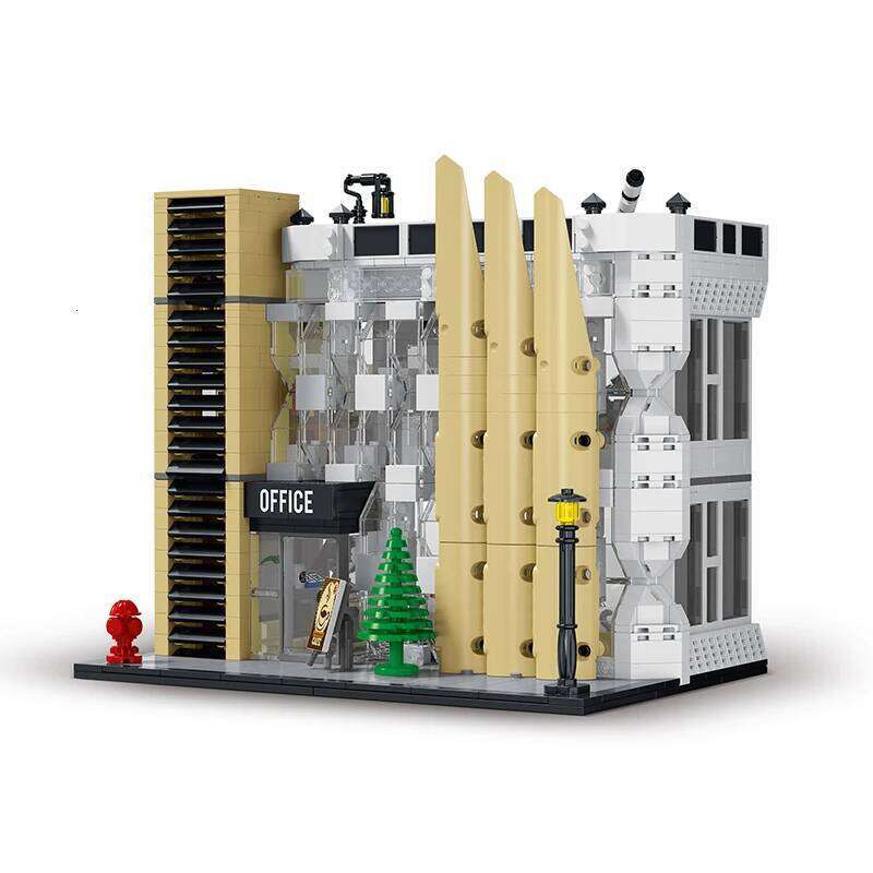 1499pcs City Office Modular Building Bricks MOC Modern Infrastructure Architecture Model Blocks DIY Toy Gift Children Boys Girls Z260306