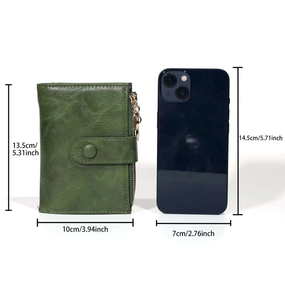 Vintage Women's Short 70% off Wallet, Simple-Thin-Anti-Theft Rfid-Blocking Holder-Compact Card Case-Cash Pocket C260304