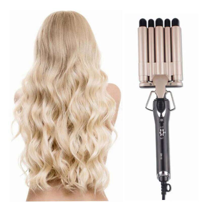 Five Tube Wave Curling Iron Tool Salon And Home Use Ceramic Smart Temperature Control Fast Heating Hair Waver Styling Tools 26Y0306