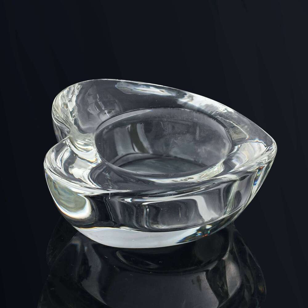 Glass Heart Candle Holder Romantic Tealight Bowl Wedding Centerpieces Home Table Decor Multifunction Candlestick Ashtray Props XJ260305
