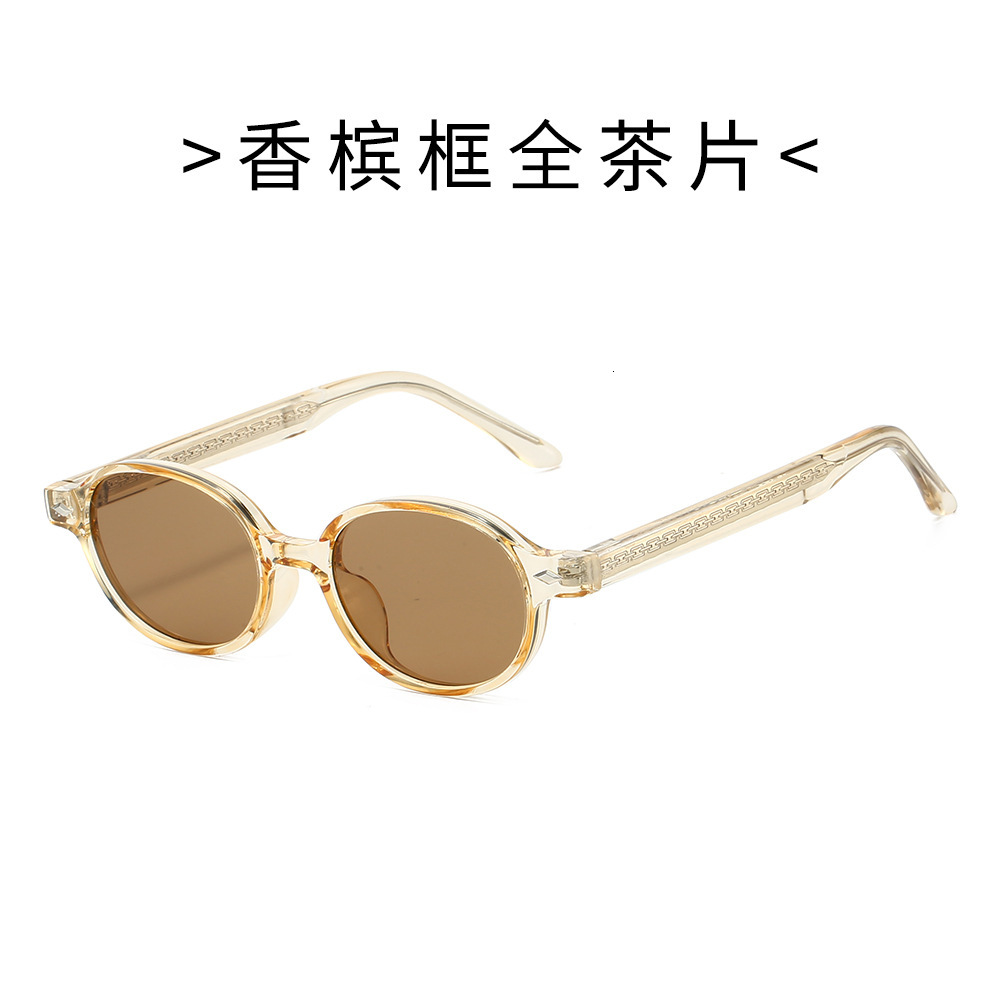 25 new models with pin-type design, European American round frame small sunglasses, TR90 frame, personalized, simple stylish for men and women