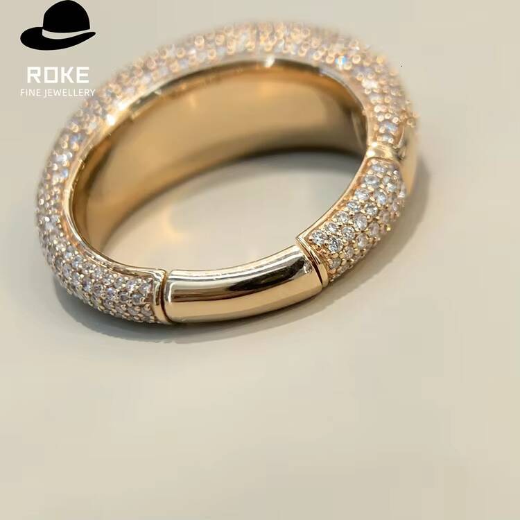 Laboratory-grown 4884ct Round Diamond Customised in 9K-18K Rose Gold New Bestselling Wide-band Ladies Diamond Ring