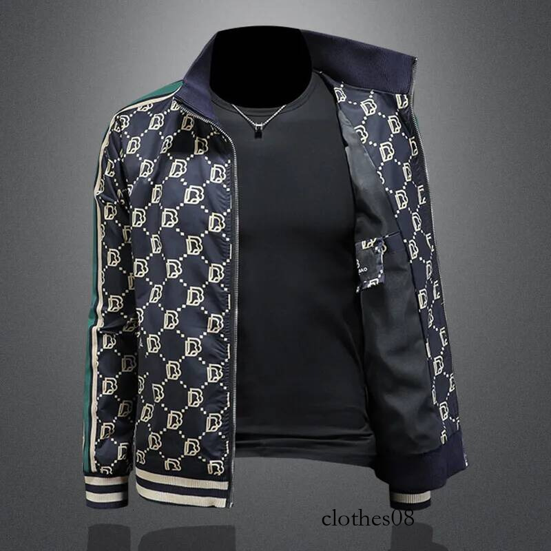 Spring 2026 Men's Slim Fit Printed Letter Jaet Thin Faionable Outerwear Long Sve Zipper Closure Hooded Polyester Fiber