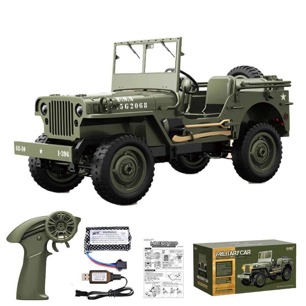 JJRC C8815 4WD Off-road RC Car RTR Crawler 2.4G 1941 Mb Scaler Willys Jeep Climbing Scale Military Truck Vehicle Adult Kids Toy C260305