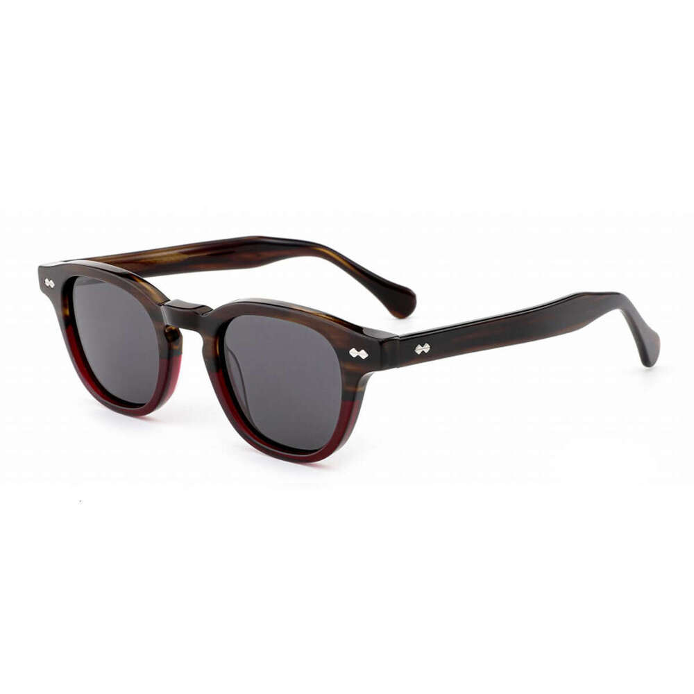 Exclusive Fashion Trend Round-Frame With Rivets For Foreign Trade European American Cross-Border Personalized Design High-End Material Sunglasses