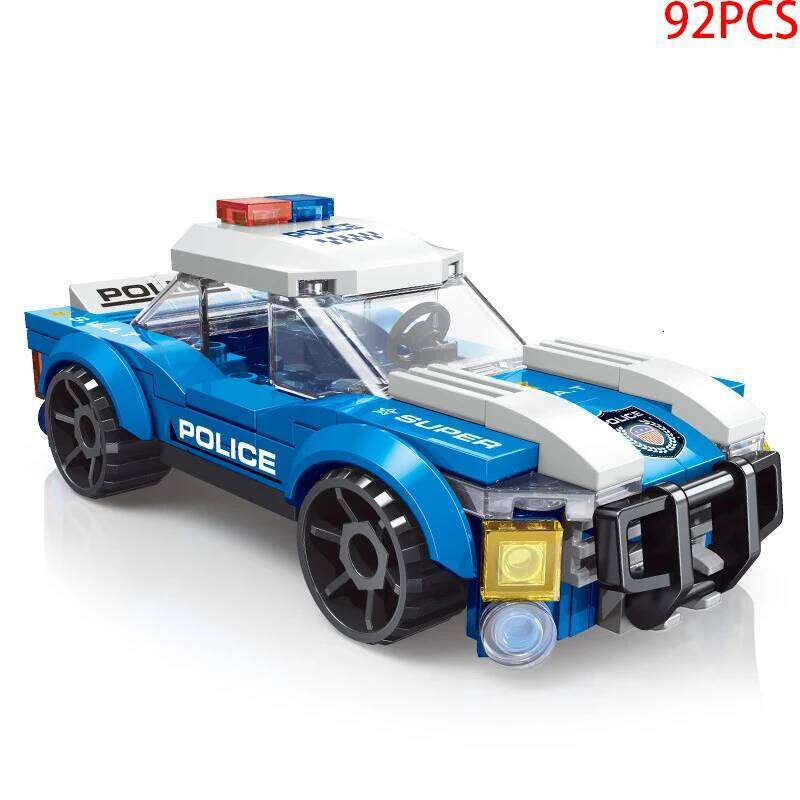 City Police Airplane SWAT Car Fire Helicopter Carrier Vehicle DIY Assemble Aircraft Model Building Blocks Bricks Kids Toys Gifts Z260306