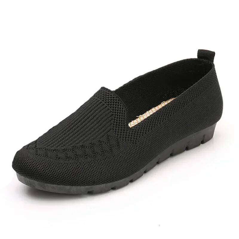 Women Flat Toe Knitted Ladies Office Comfortable Formal Shoes for Woman Female Ballet Flats Designer Sneakers