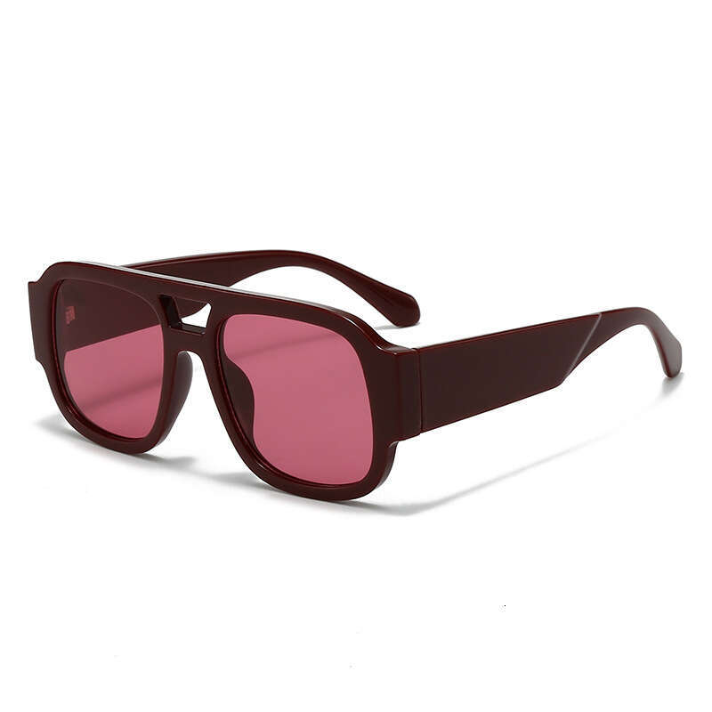 New Fashion Casual Double Bridge Sunglasses Unisex Outdoor Sports Sun Protection Personality European And American Style Liuyuemoshang