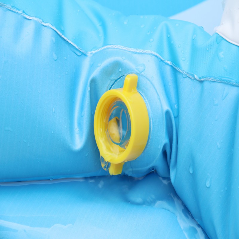 Giant Blue Shark Sprinkler Splash Pad for Kids 68" - Inflatable Outdoor Water Toys for Toddlers Ages 3-8, Summer Backyard Pool Party Play Mat