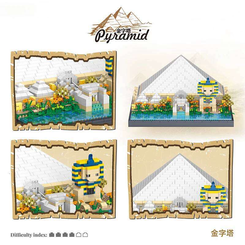 2273pcs Ancient Egypt History Architecure Nanobricks Pyramid Sphinx Model,DIY Micro Diamond Building Blocks For Kids Toys Gifts Z260306