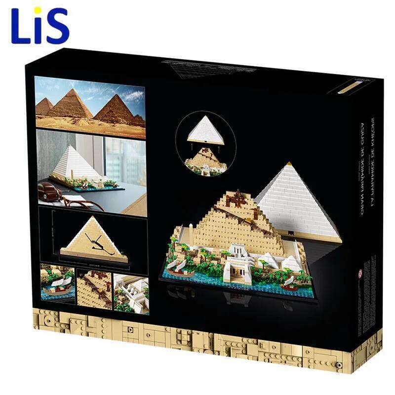 The Great Pyramid of Giza Model City Architecture Street View Set Moc Building Blocks 21058 DIY Assembled Toys Z260306