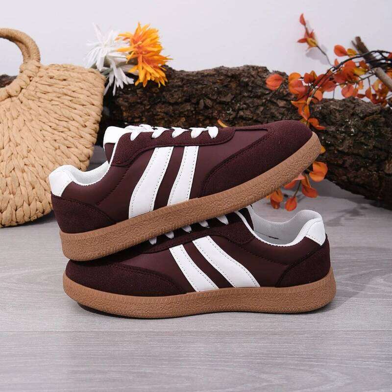 Spring 2025 new retro round toe comfortable casual with soft sole anti slip breathable and lightweight sports shoes
