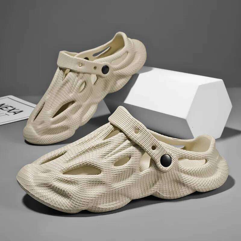 Litfun Summer Clogs Sandals For Men New Outdoor Soft Botton Beach Slippers Anti-slip EVA Garden Fashion Hollow Hole Shoes