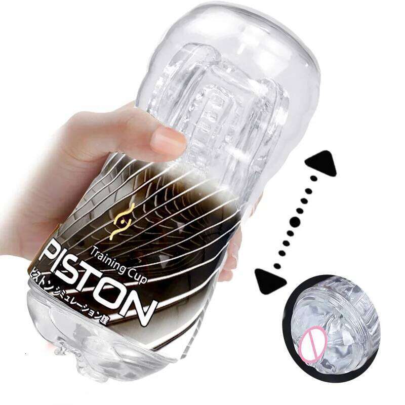 Male Masturbator Manual Soft Pussy Transparent Vagina Adult Goods Endurance Exercise Vacuum Pocket Cup Sex Toys W260305