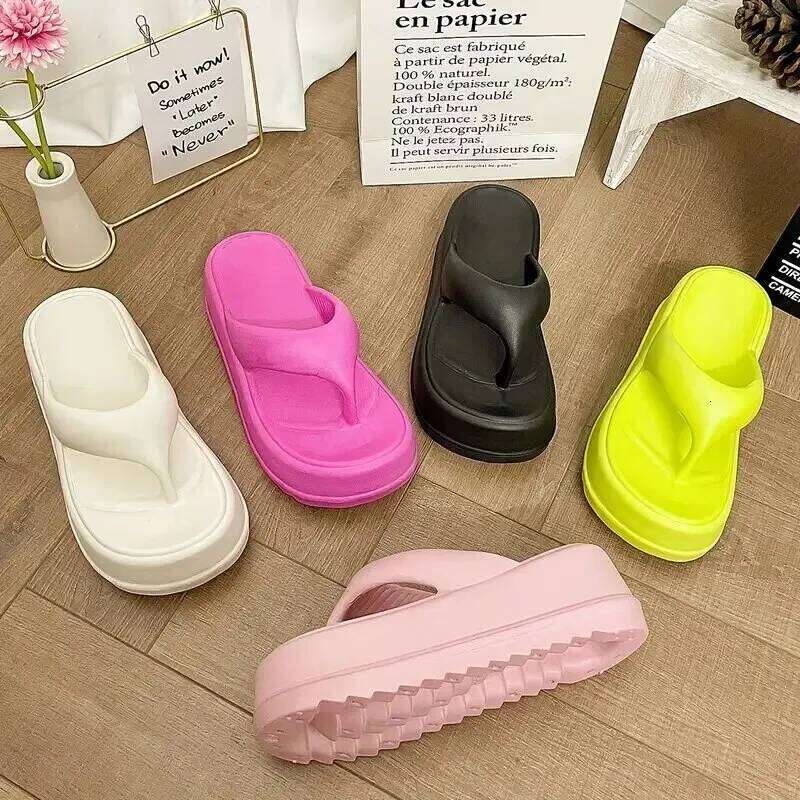 Litfun Female Summer Flats Slippers Casual Soft Thick Sole Eva Flip Flops Non-slip Beach Sandals Comfort Home Slides For Women