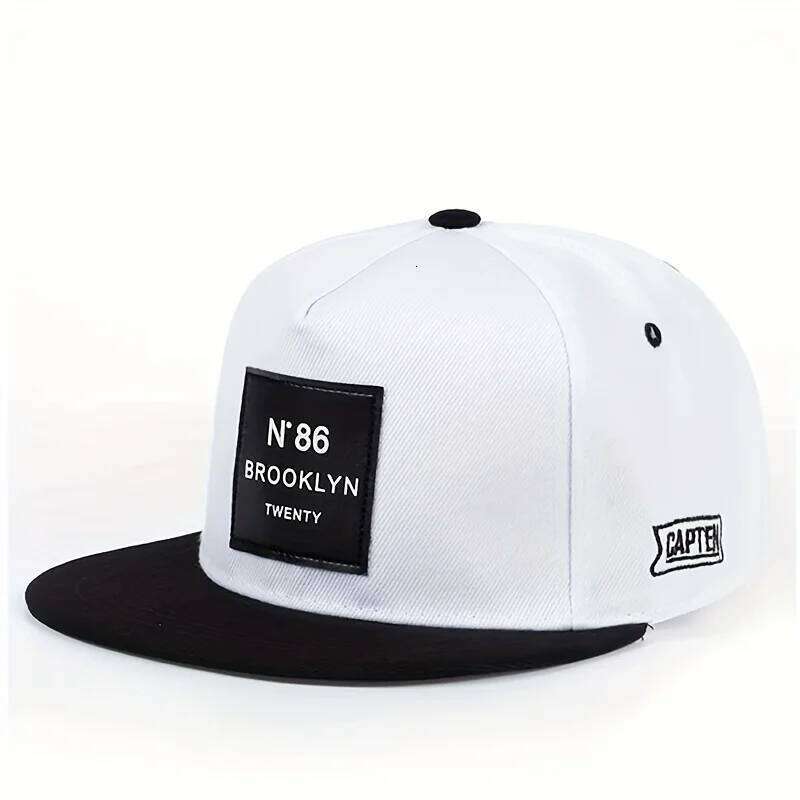 1pc Unisex Sports Baseball for Men & Women With Alphabet Silicone Label Dad Hat - Stylish Flat Brim Snapback Trucker Cap Y260304