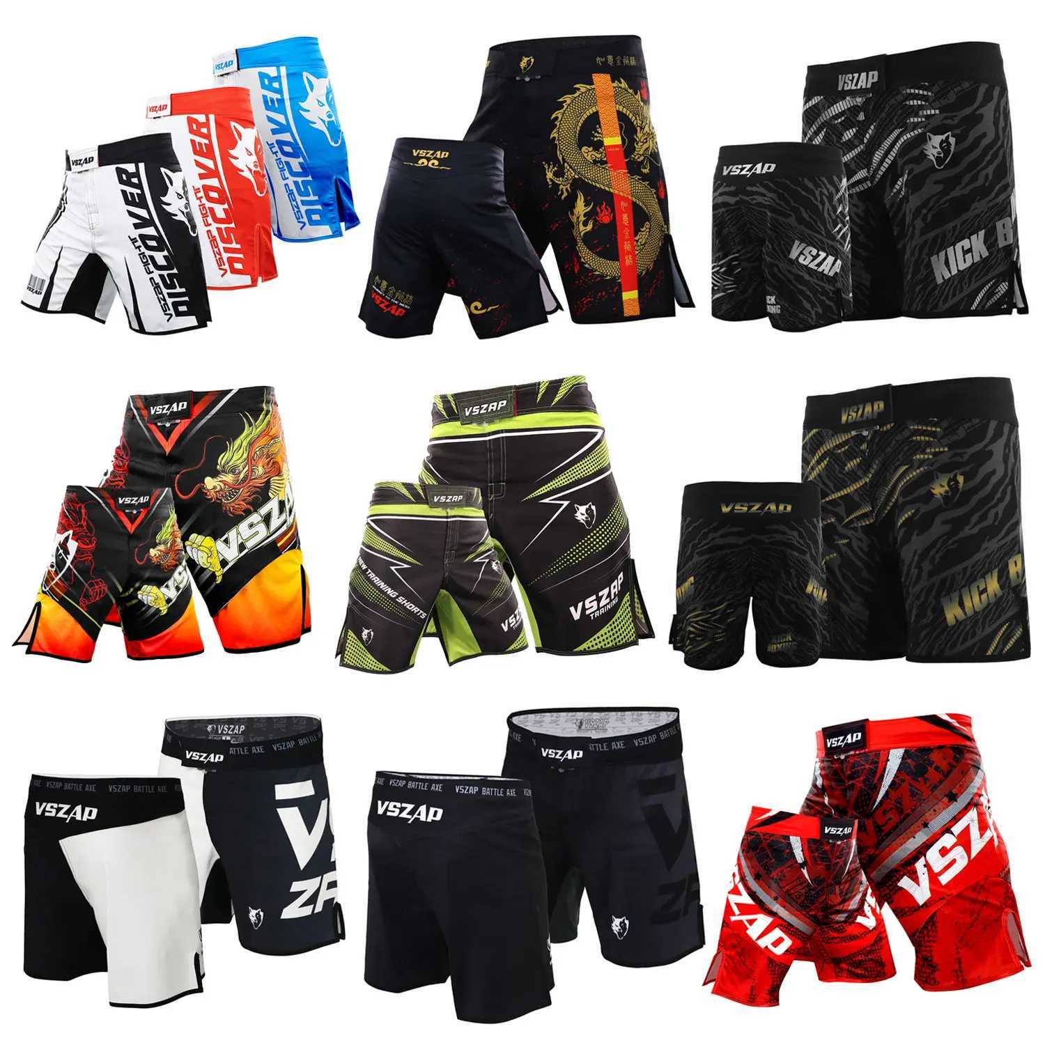 VSZAP Sports Casual Running Mens Large Size Wear-resistant American Fighting Jiu-Jitsu Training Boxing Muay Thai Shorts X260306