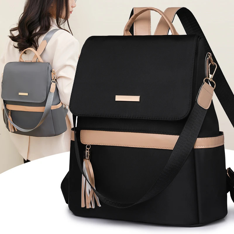 1 anti-theft medium-sized classic backpack with black minimalist adjustable shoulder straps perfect for outdoor travel and ba260228