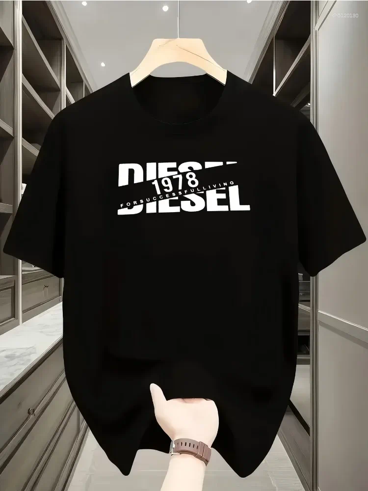 Men's T Shirts Casual Loose T-shirt With Classic Print Fashionable Summe Cotton Women's Harajuku Short Sleeve Round Neck Tops