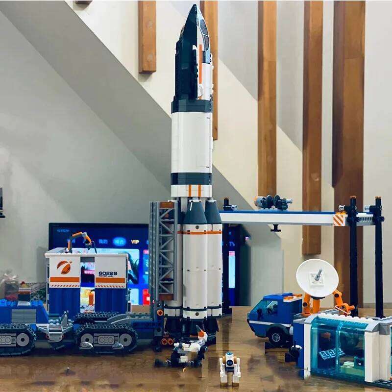 Third Party Compatible MOC Sets City Series Building Blocks Rocket Loading NASA Transportation Center Children's Toys Gift Z260306