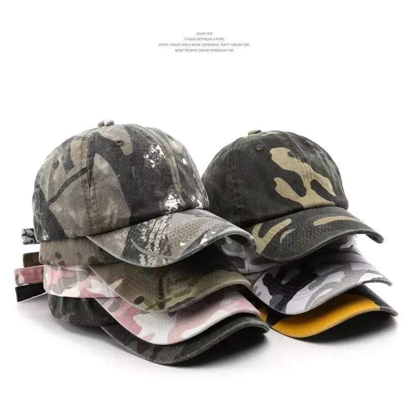 1 PC Unisex Hiking Camouflage Tactics Leaves Jungle Hat Unstructured Cotton 6 Panel Baseball Cap Y260304