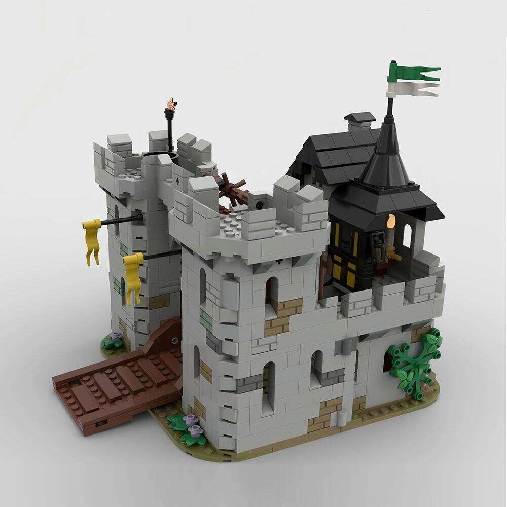 888PCS Falcon's Fortress medieval Castle Black Falcons Model Building Blocks Bricks Children birthday toys Christmas gifts Z260306