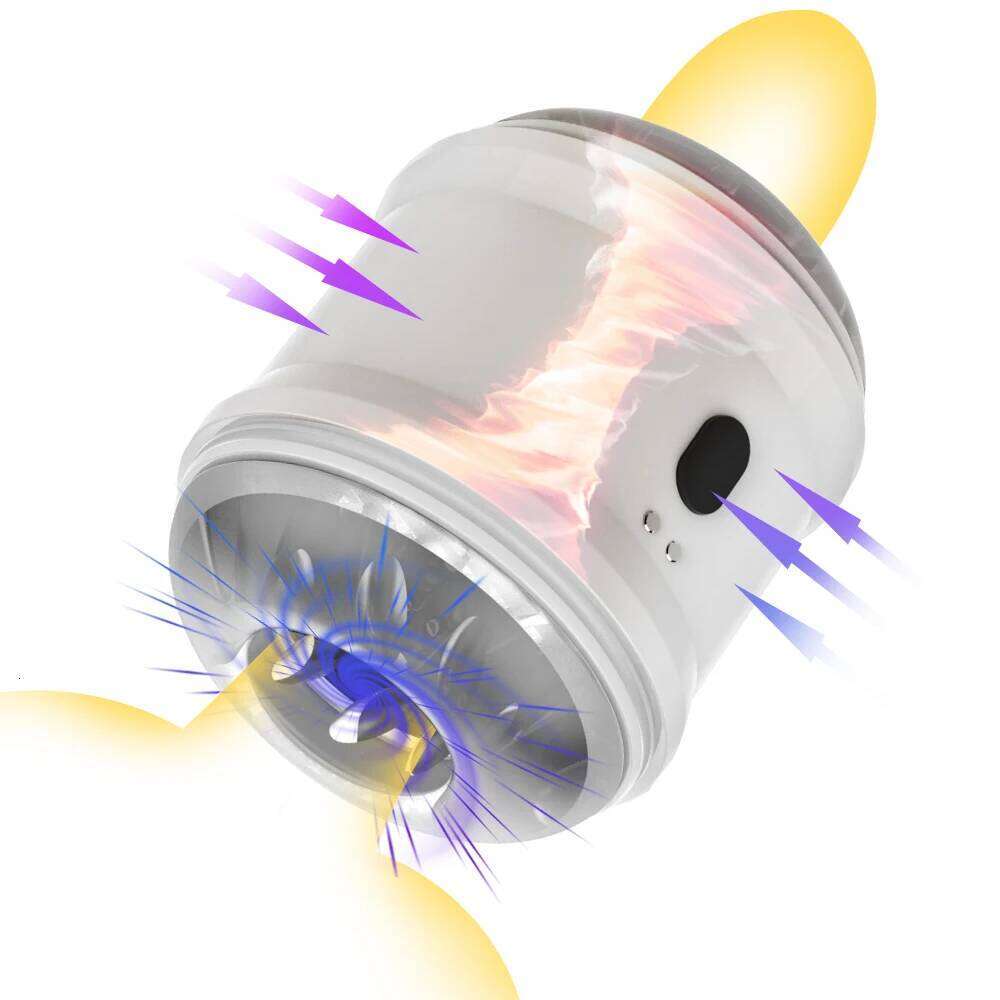 Automatic Male Masturbator Cup Dual Open-ended Powerful Vibrating Blowjob Vagina Masturbation Sex Toys for Men Adult Supplies W260305