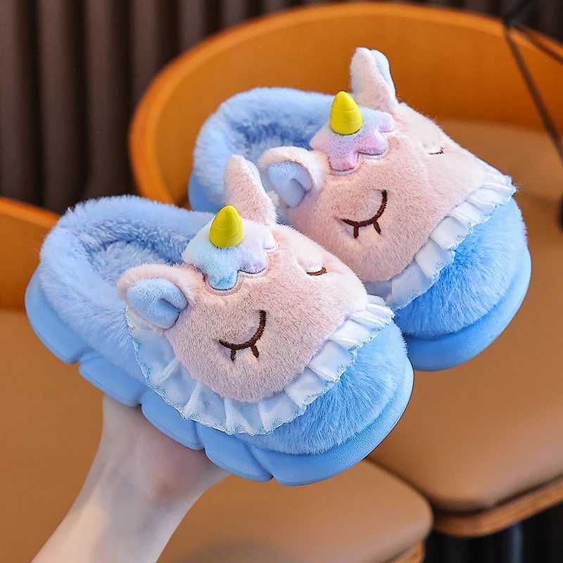 Winter Warm Slippers Adorable Unicorn Design Cozy Home Footwear for Women And Girls S260305