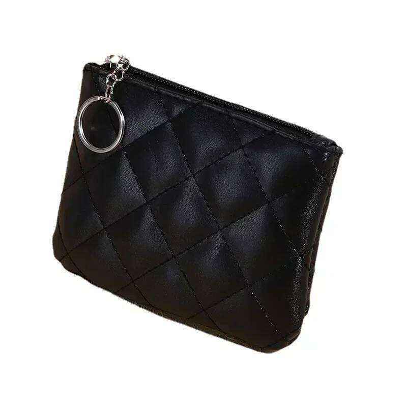 Fashion Leather Women Purse Small Wallet Change Coin Pouch Mini Zipper Money Clip Bags Children Pocket Wallets Key Holder C260304