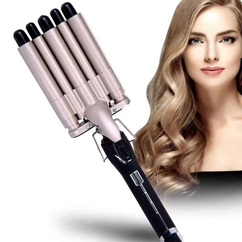 Professional Ceramic Hair Curler with Five Tubes Wavy Curling Iron PTC Electric Heater Household Use Portable 26Y0306